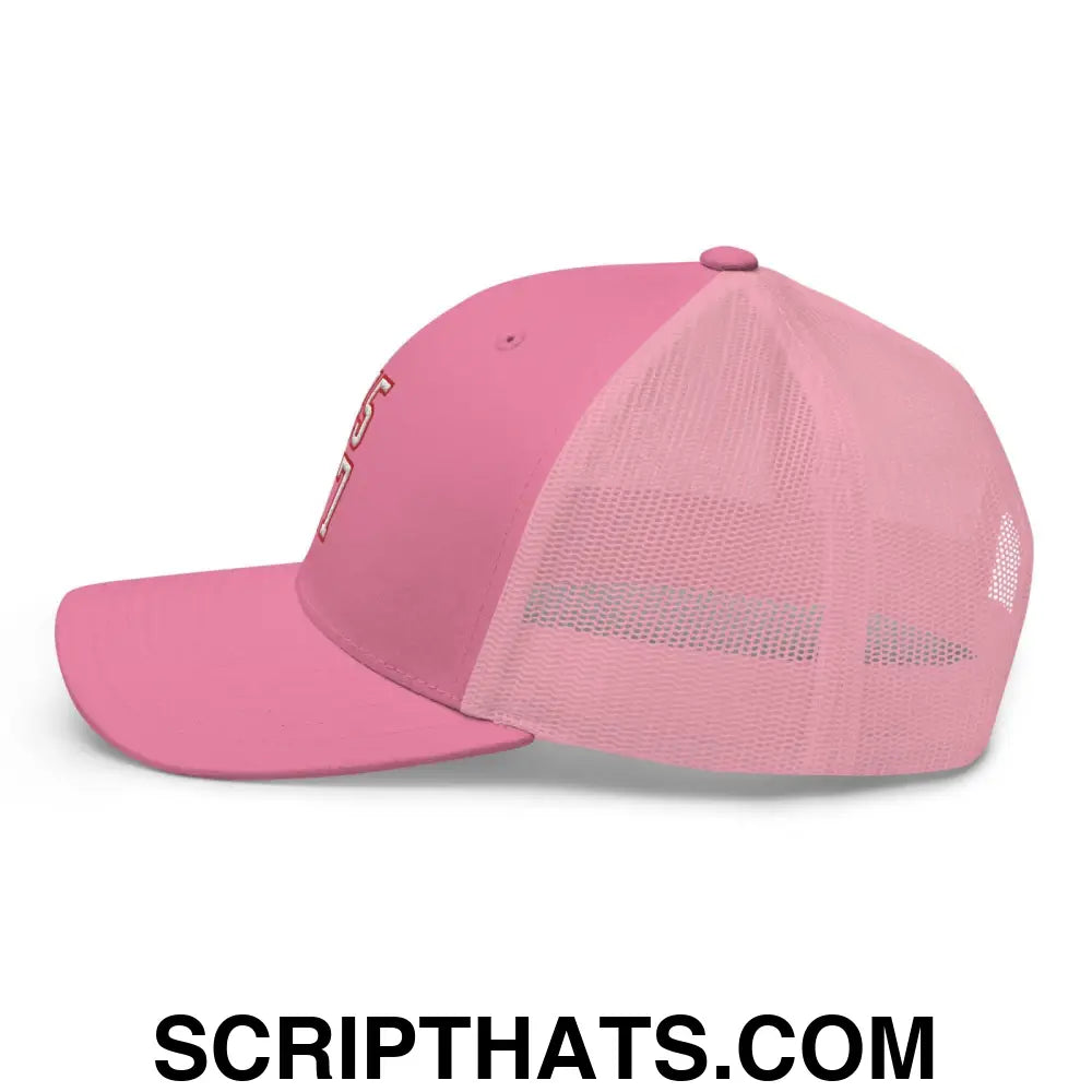 Donald Trump 45-47 Retro Trucker Hat Pink