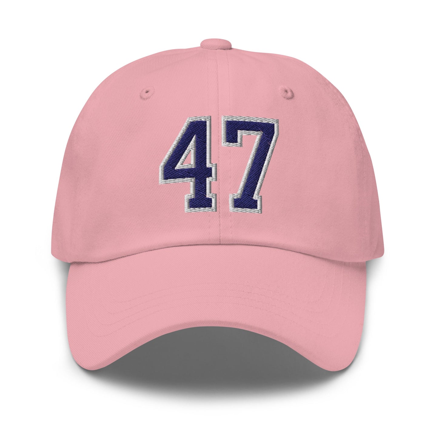 Donald Trump 47 Embroidered Dad Hat Blue/White Pink