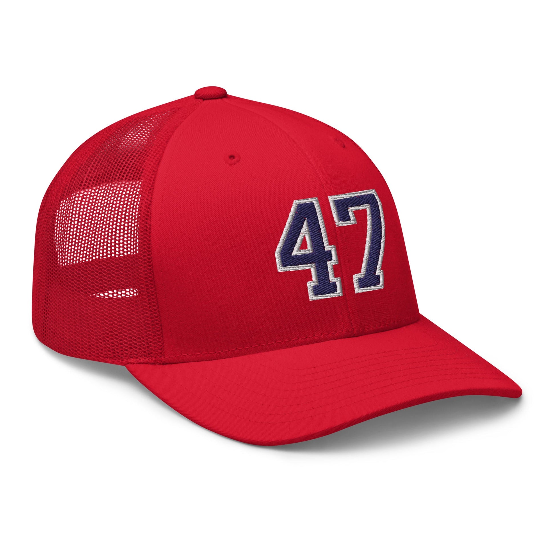 Donald Trump 47 Retro Trucker Hat Red