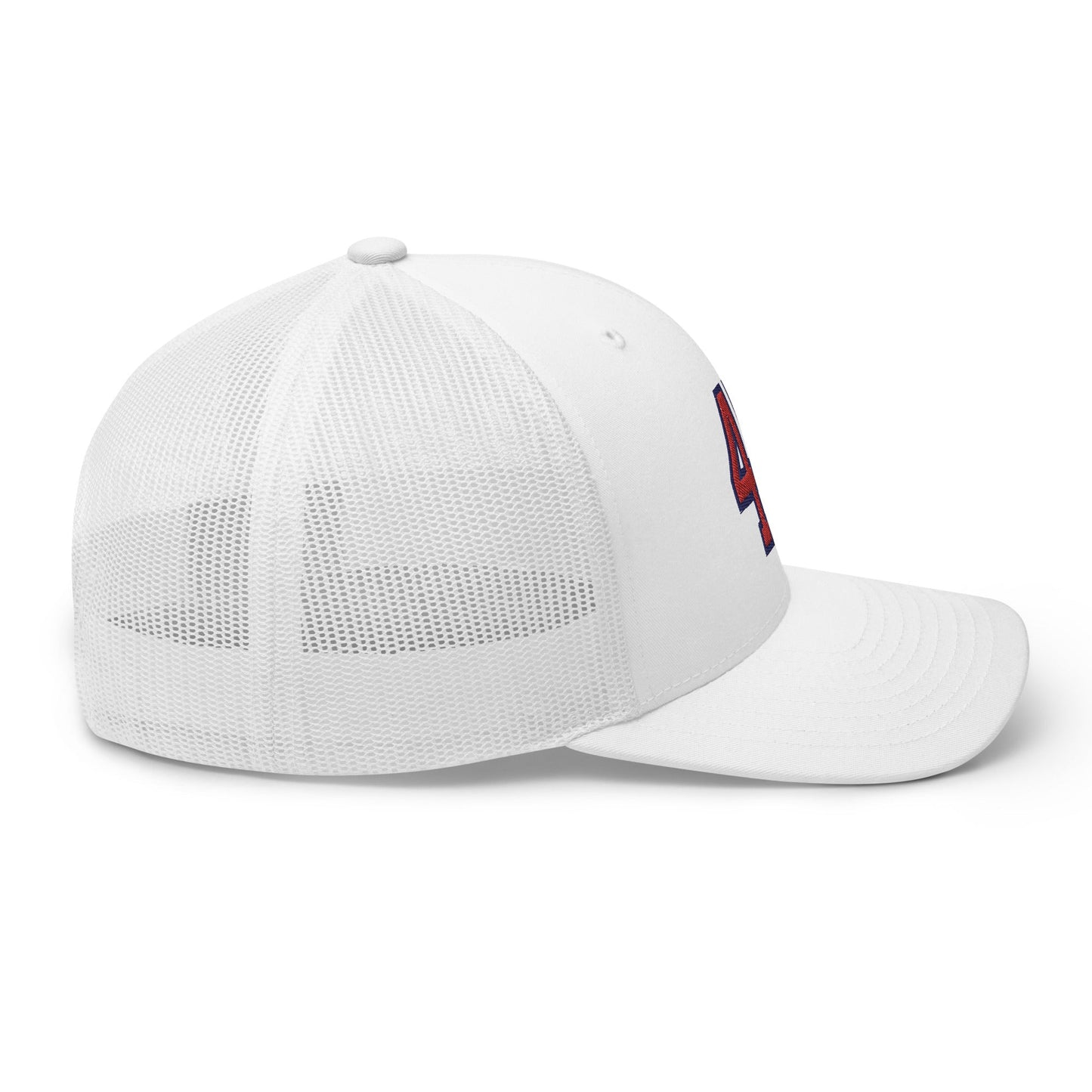 Donald Trump 47 Retro Trucker Hat White