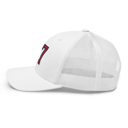 Donald Trump 47 Retro Trucker Hat White