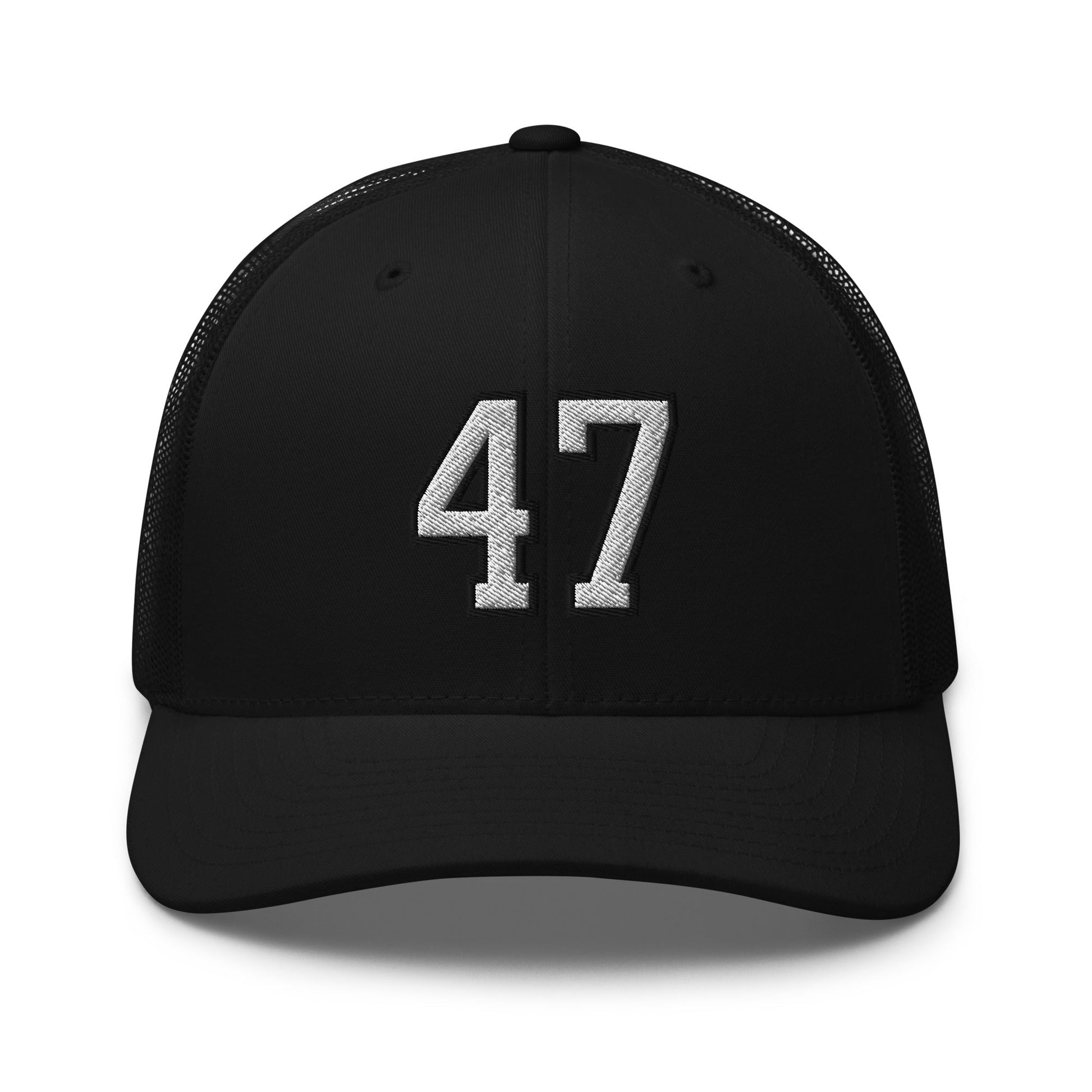 Donald Trump 47 Retro Trucker Hat Black