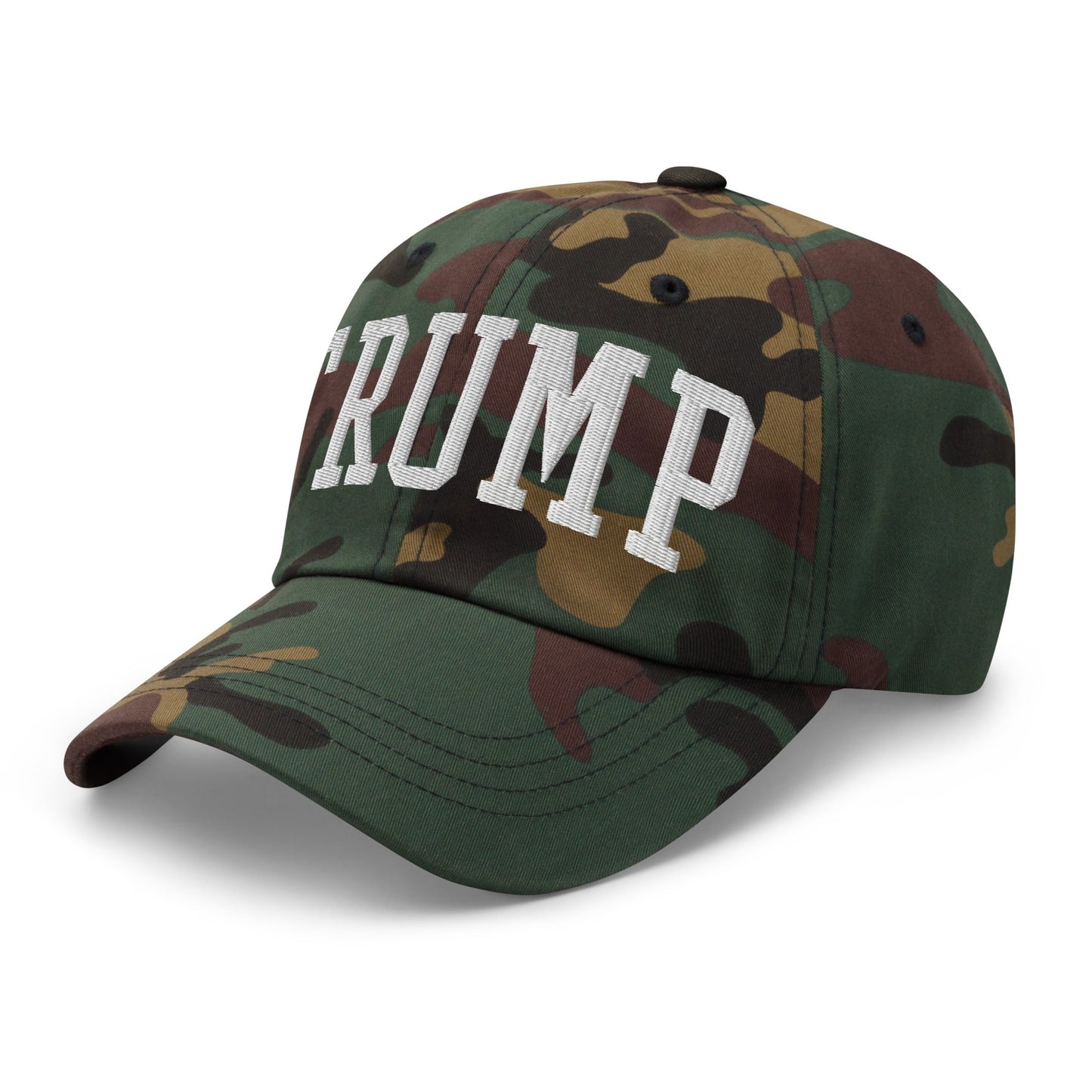 Donald Trump Block Golf Dad Hat Green Camo