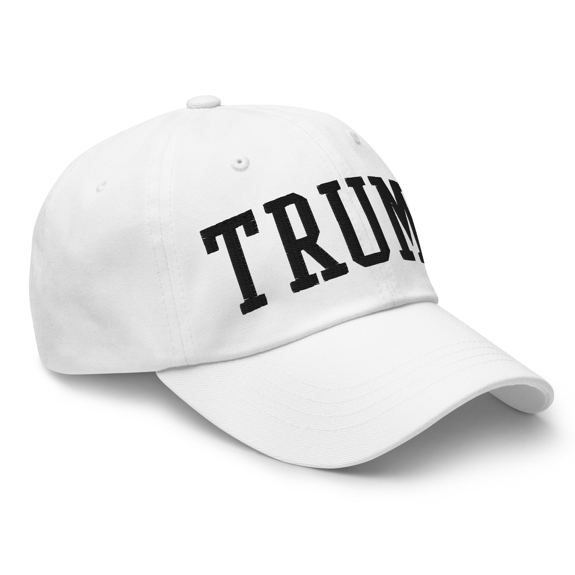 Donald Trump Block Golf Dad Hat White