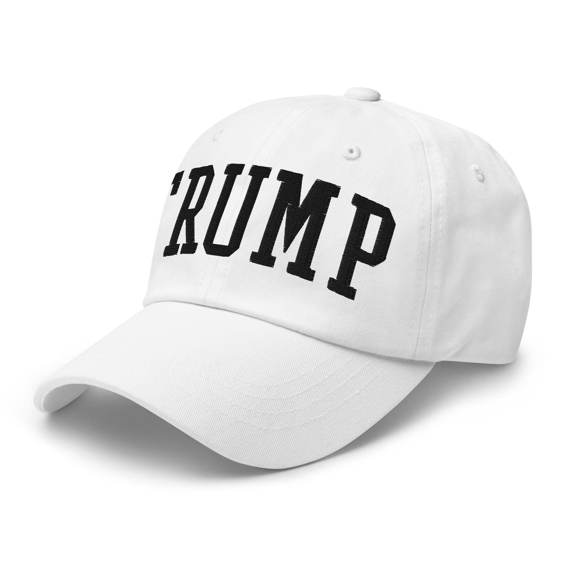 Donald Trump Block Golf Dad Hat White