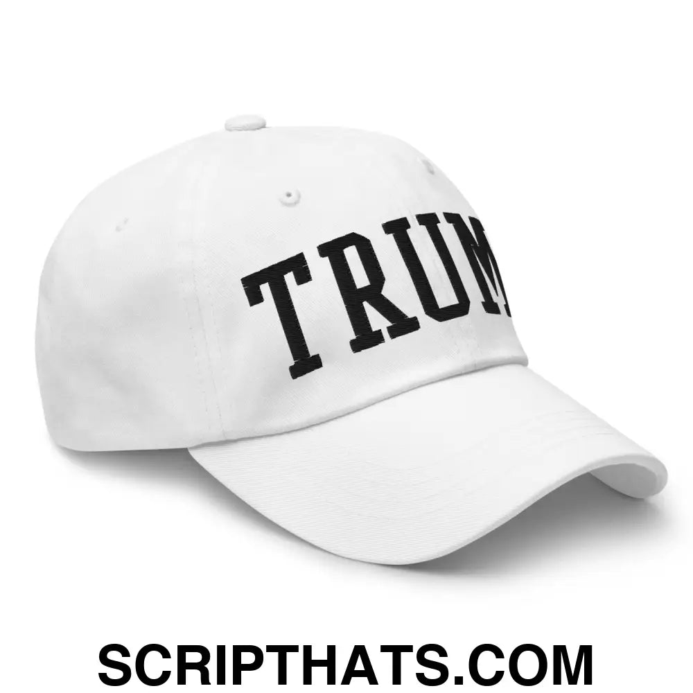 Donald Trump Block Golf Dad Hat White