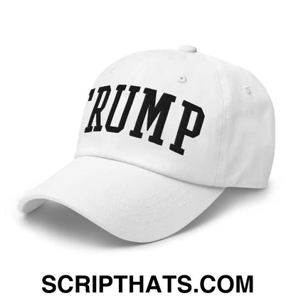 Donald Trump Block Golf Dad Hat White