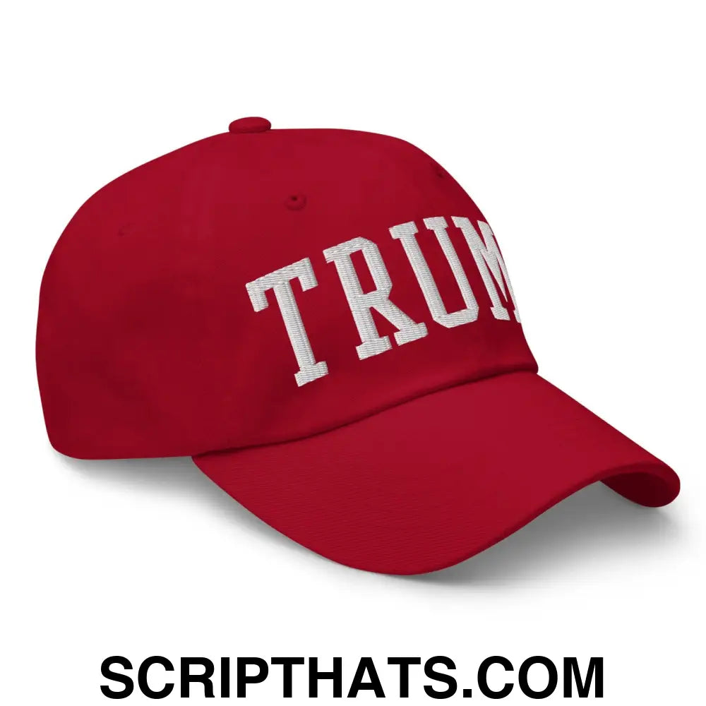 Donald Trump Block Golf Dad Hat Cranberry