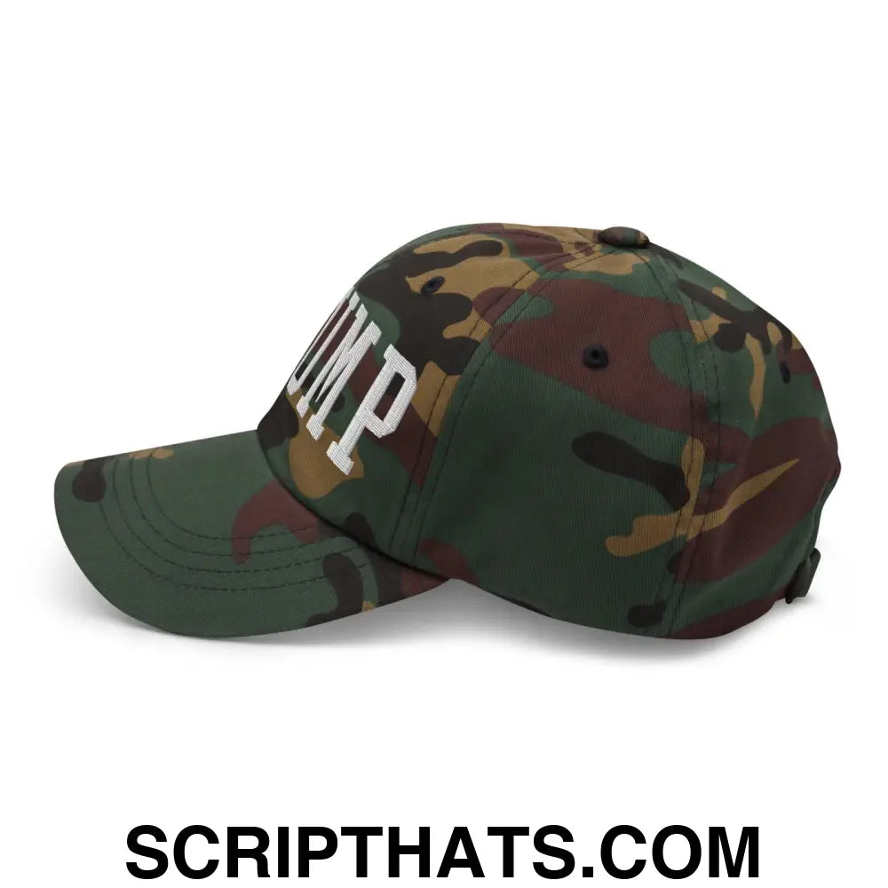 Donald Trump Block Golf Dad Hat Green Camo