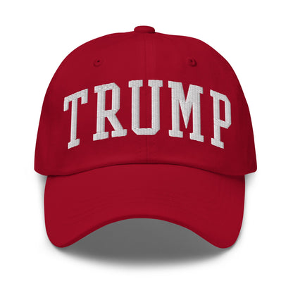 Donald Trump Block Golf Dad Hat Cranberry