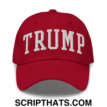 Donald Trump Block Golf Dad Hat Cranberry