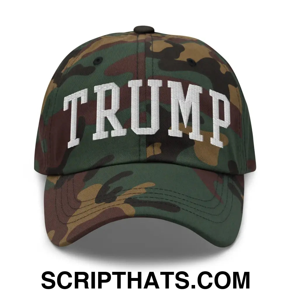 Donald Trump Block Golf Dad Hat Green Camo