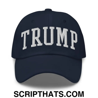 Donald Trump Block Golf Dad Hat Navy