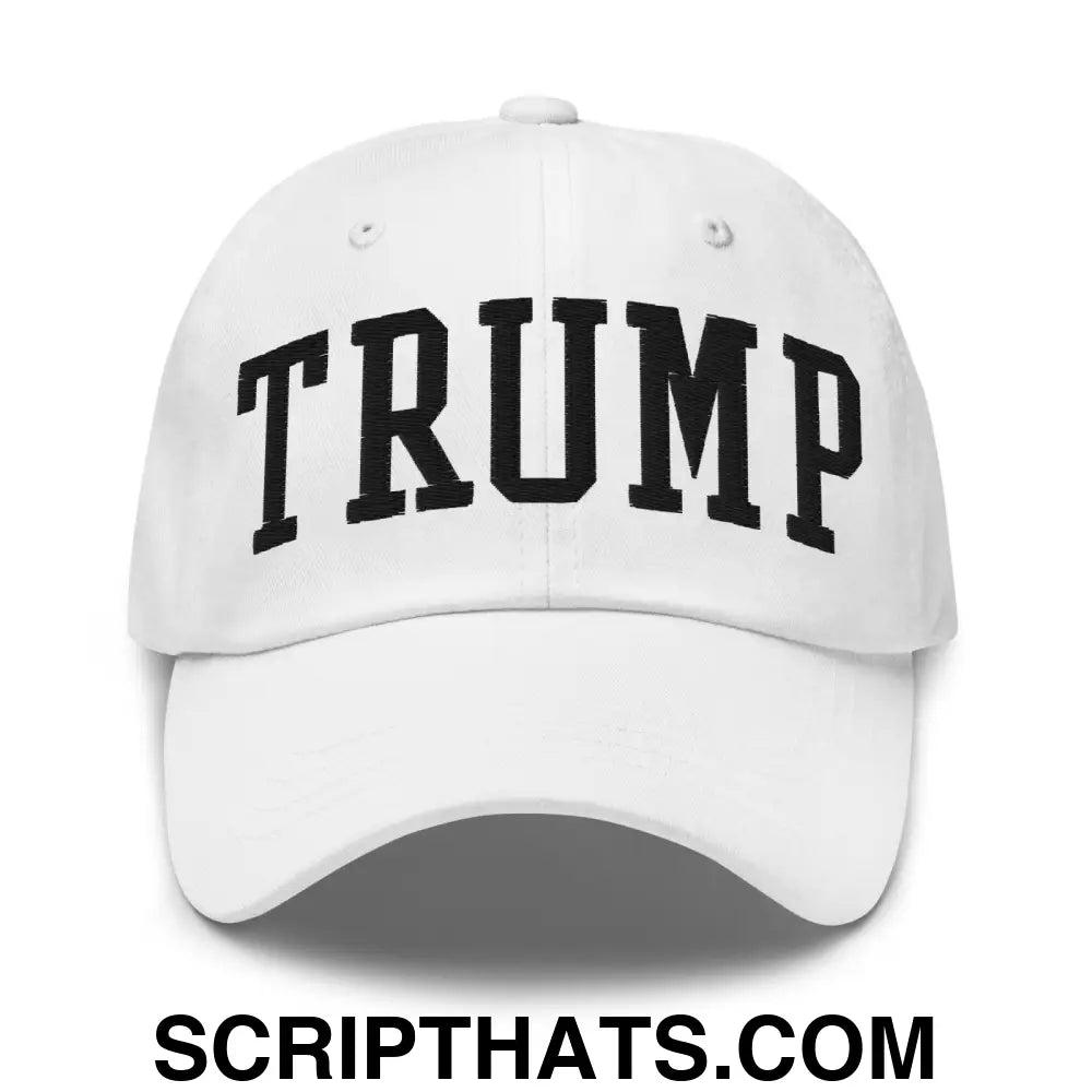 Donald Trump Block Golf Dad Hat White