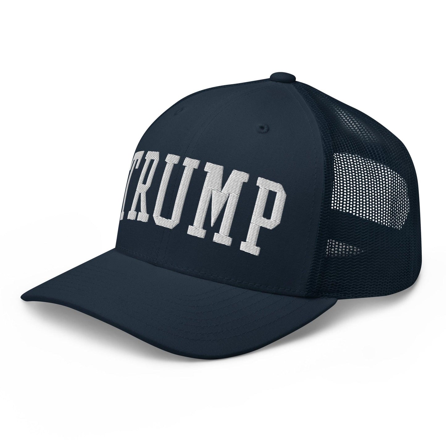 Donald Trump Block Retro Trucker Hat Navy