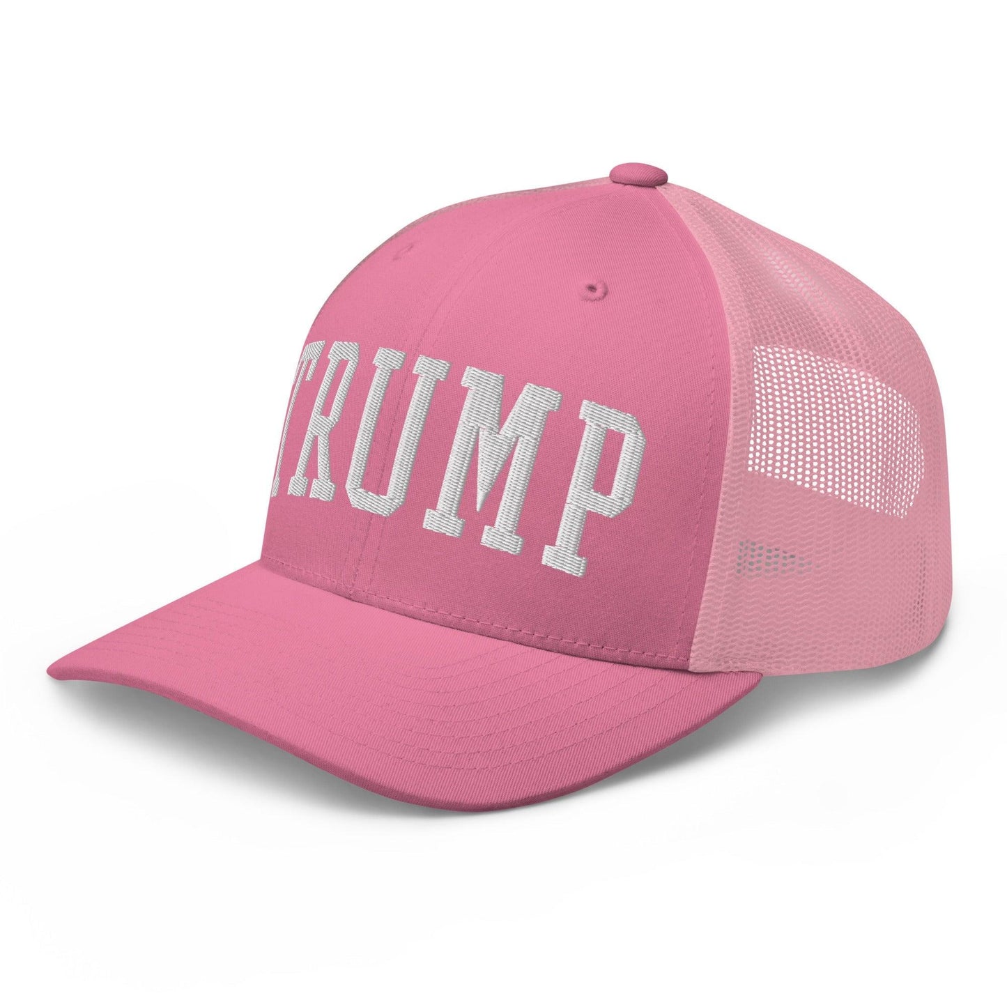 Donald Trump Block Retro Trucker Hat Pink