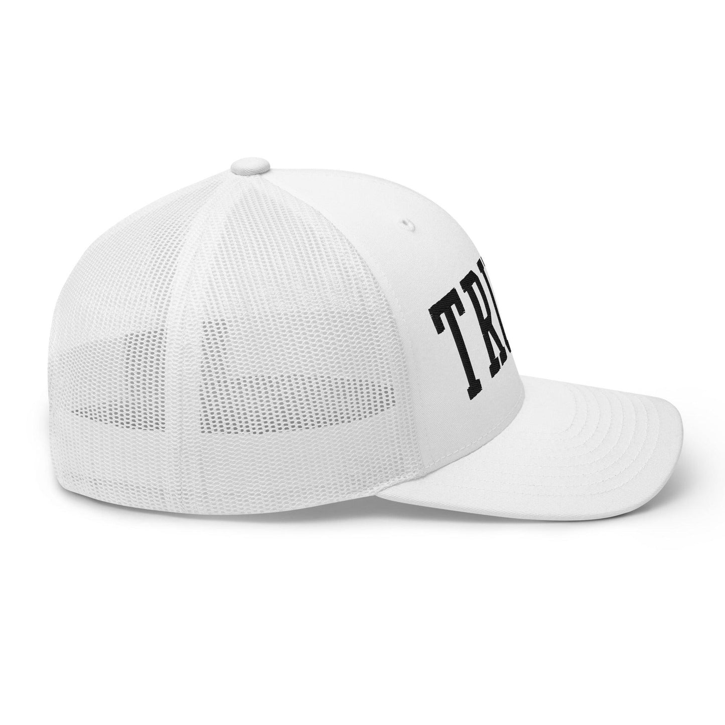 Donald Trump Block Retro Trucker Hat White