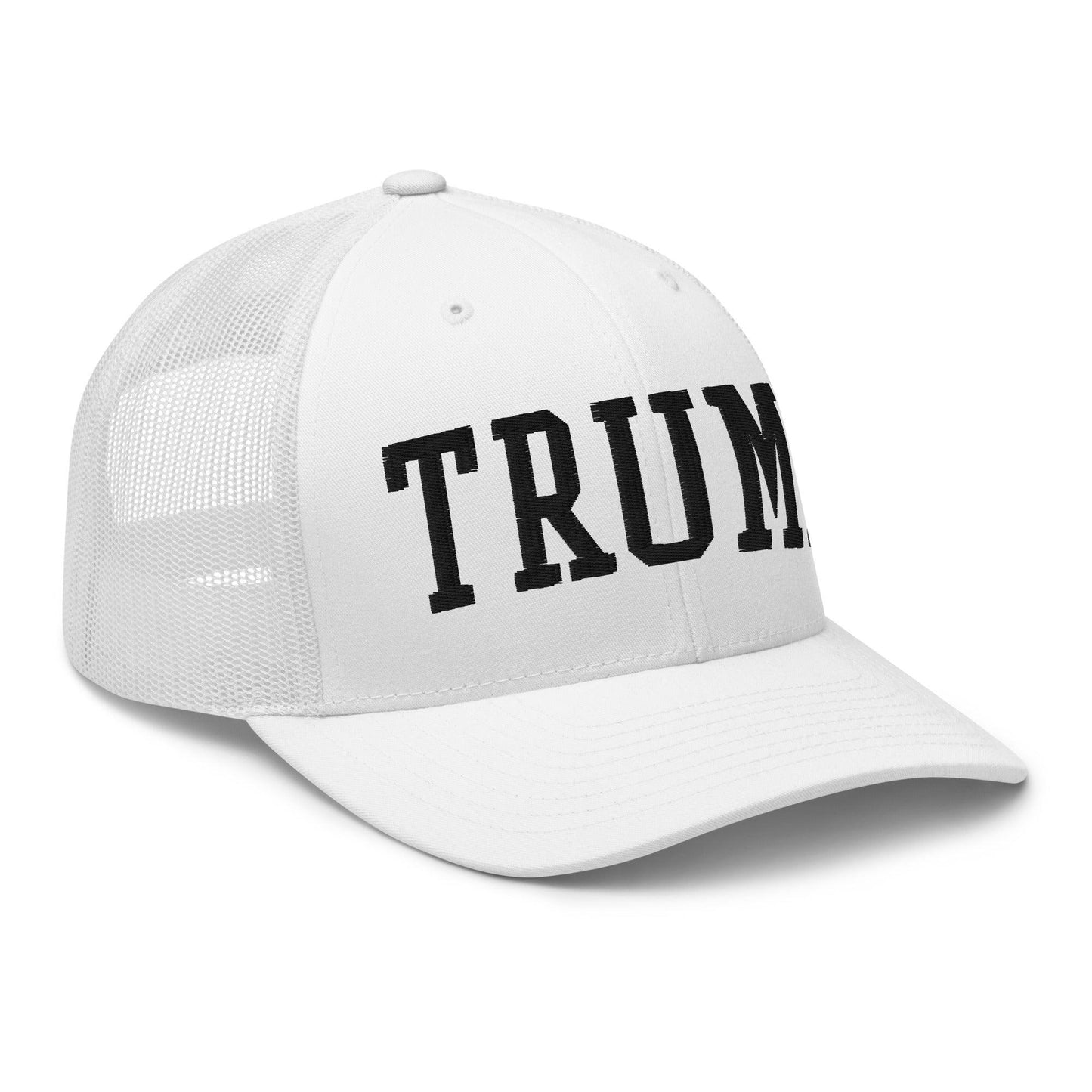 Donald Trump Block Retro Trucker Hat White