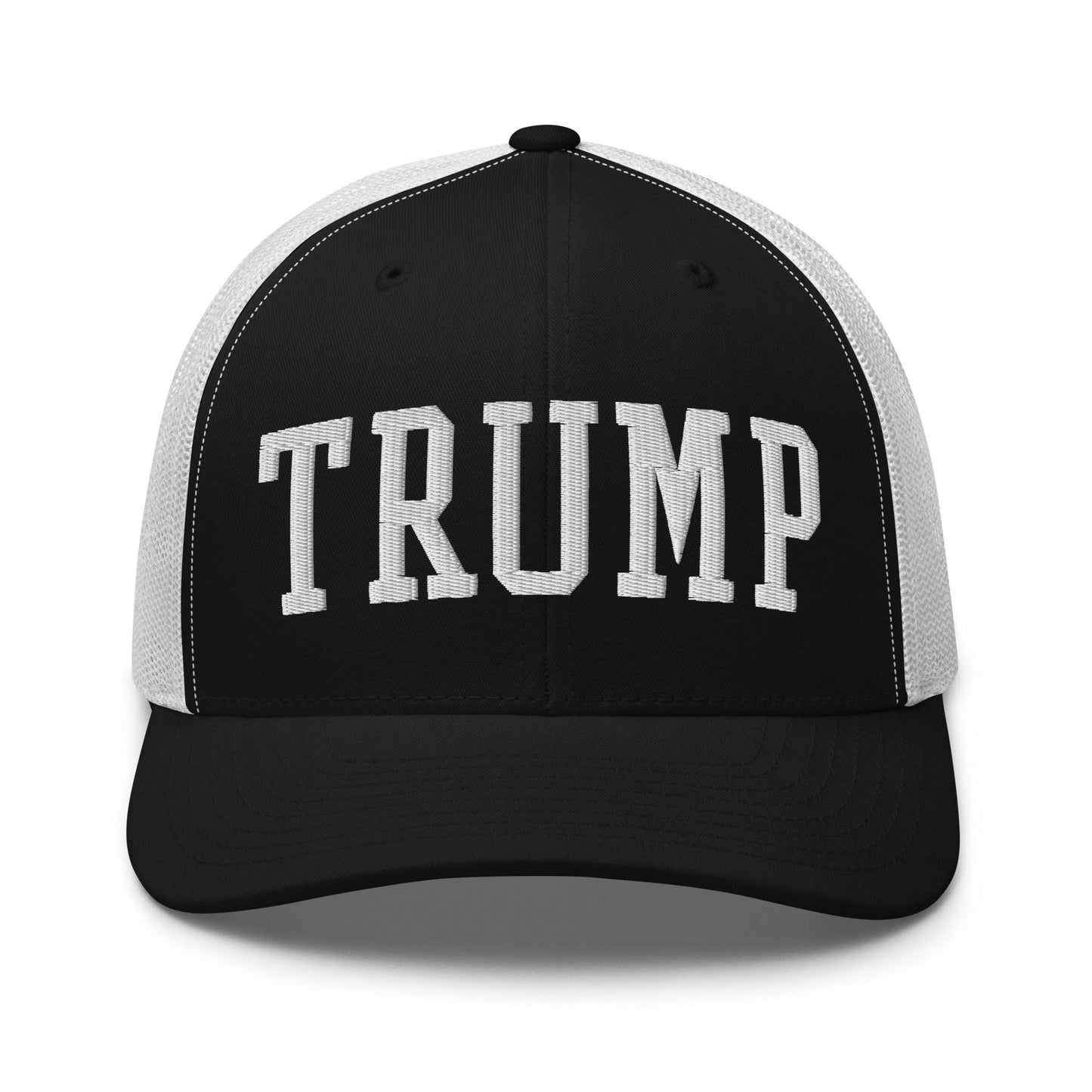 Donald Trump Block Retro Trucker Hat Black White