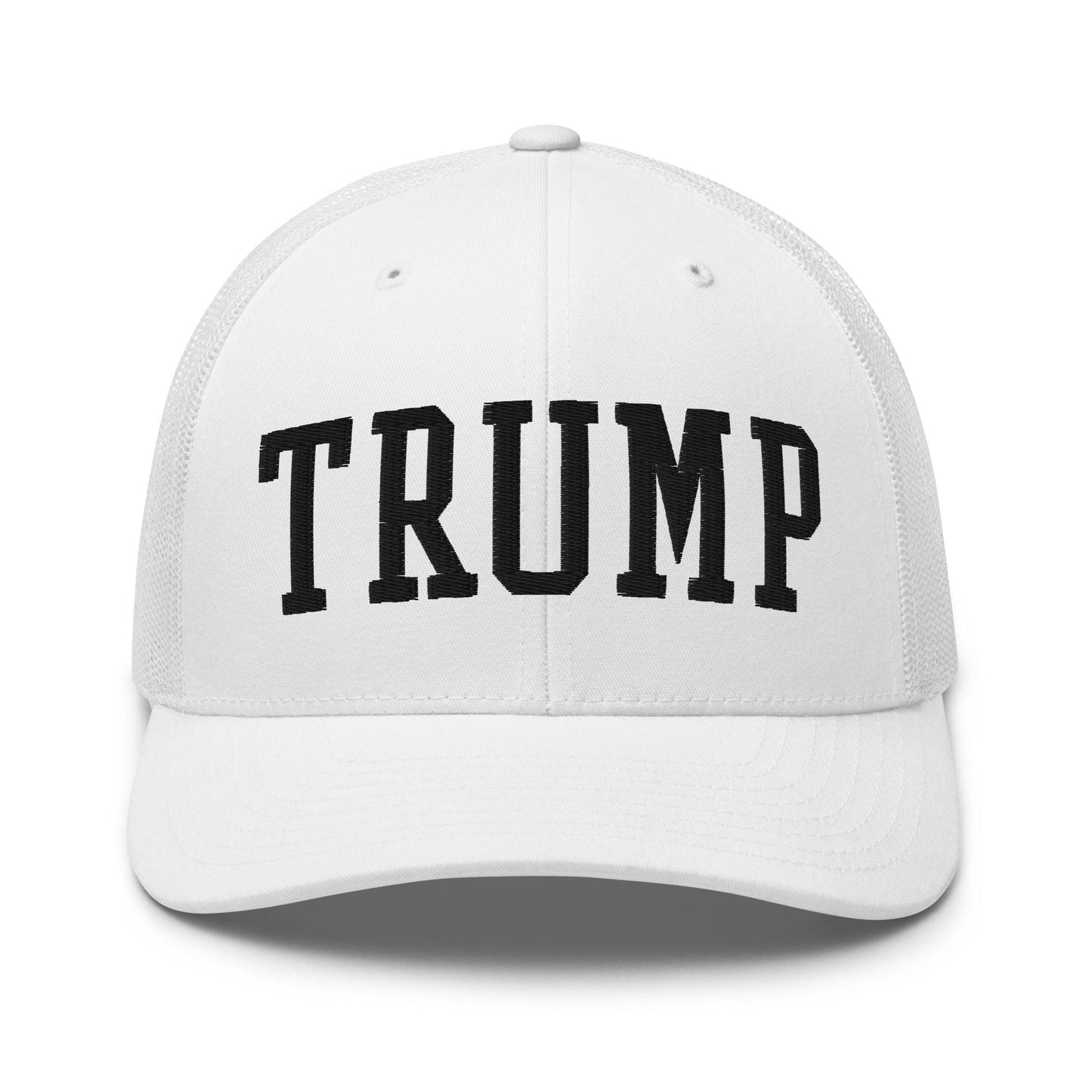 Donald Trump Block Retro Trucker Hat White