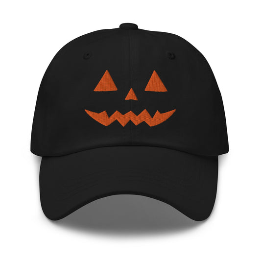 Donald Trump Jack-O'-Lantern Halloween Dad Hat Black