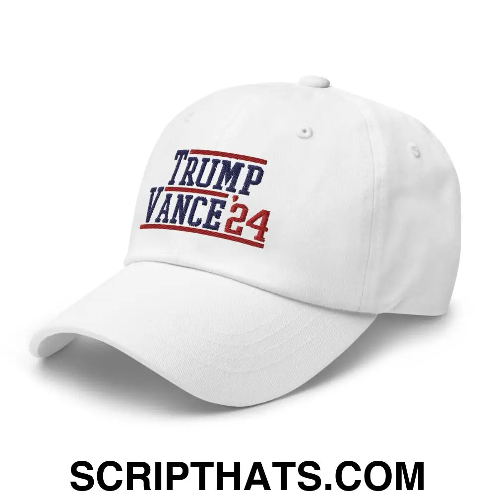 Donald Trump JD Vance 2024 Dad Hat White