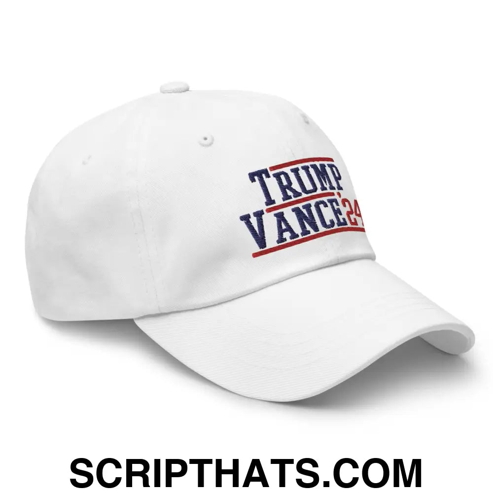 Donald Trump JD Vance 2024 Dad Hat White