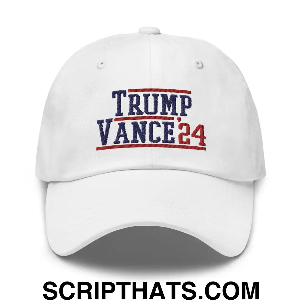 Donald Trump JD Vance 2024 Dad Hat White