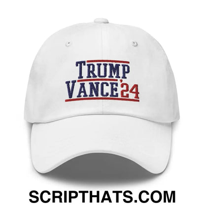 Donald Trump JD Vance 2024 Dad Hat White