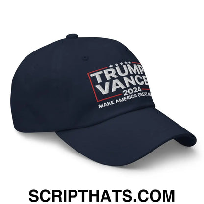 Donald Trump JD Vance 2024 MAGA Dad Hat Navy