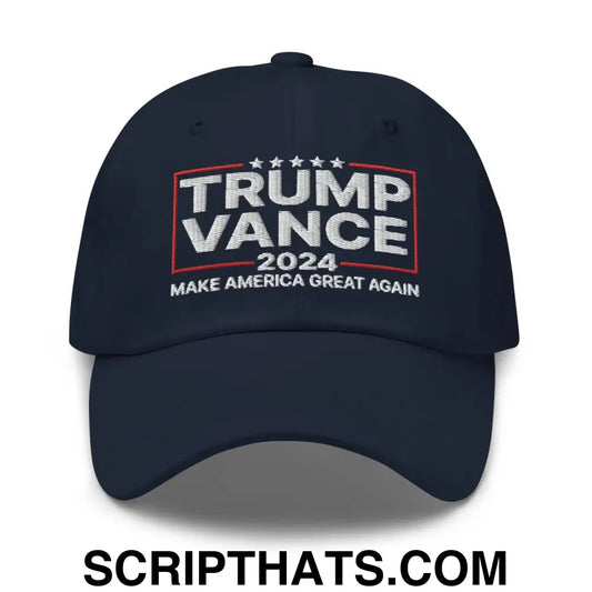 Donald Trump JD Vance 2024 MAGA Dad Hat Navy