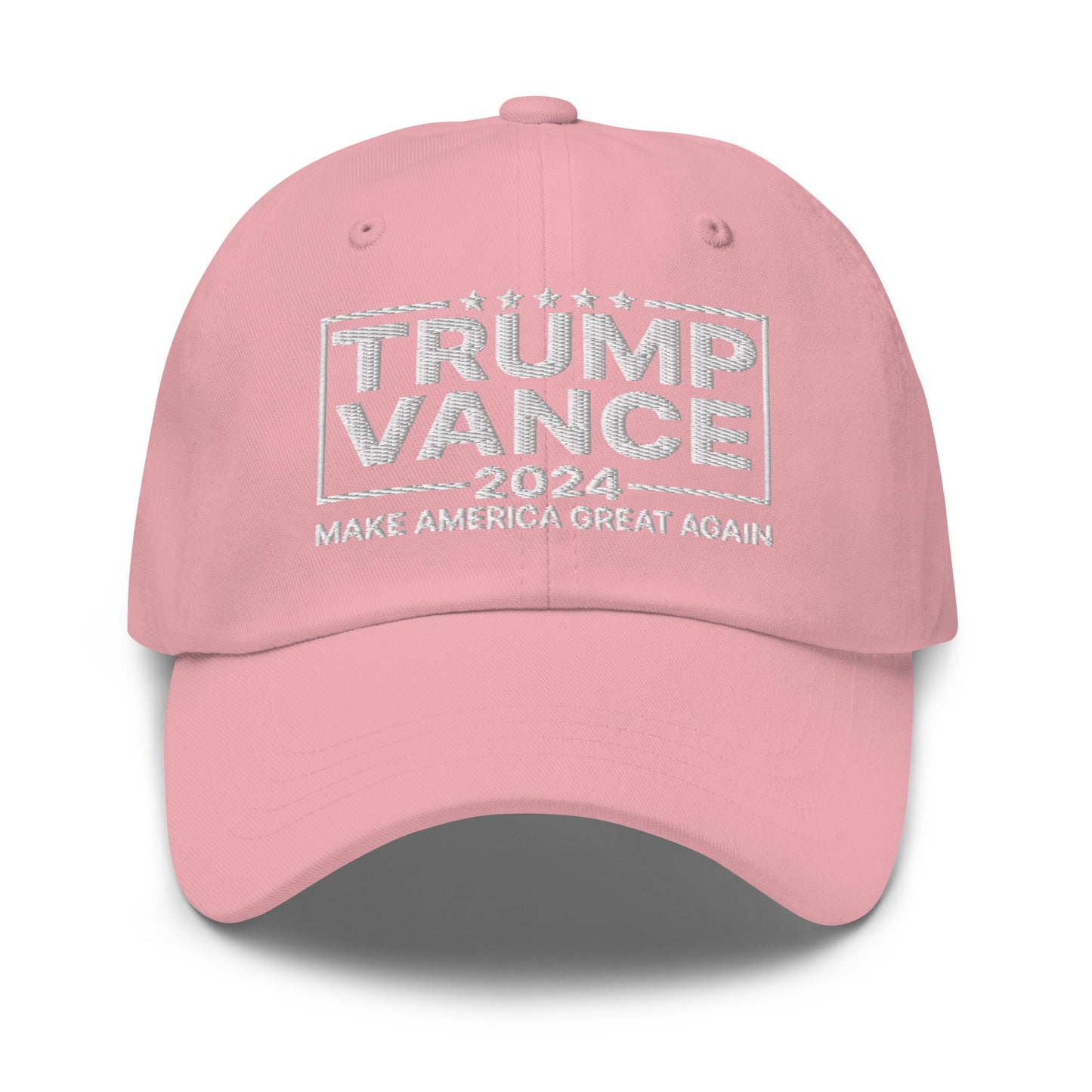 Donald Trump JD Vance 2024 MAGA Dad Hat Pink