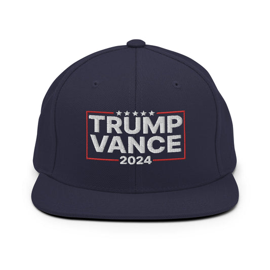 Donald Trump JD Vance 2024 Snapback Hat Navy