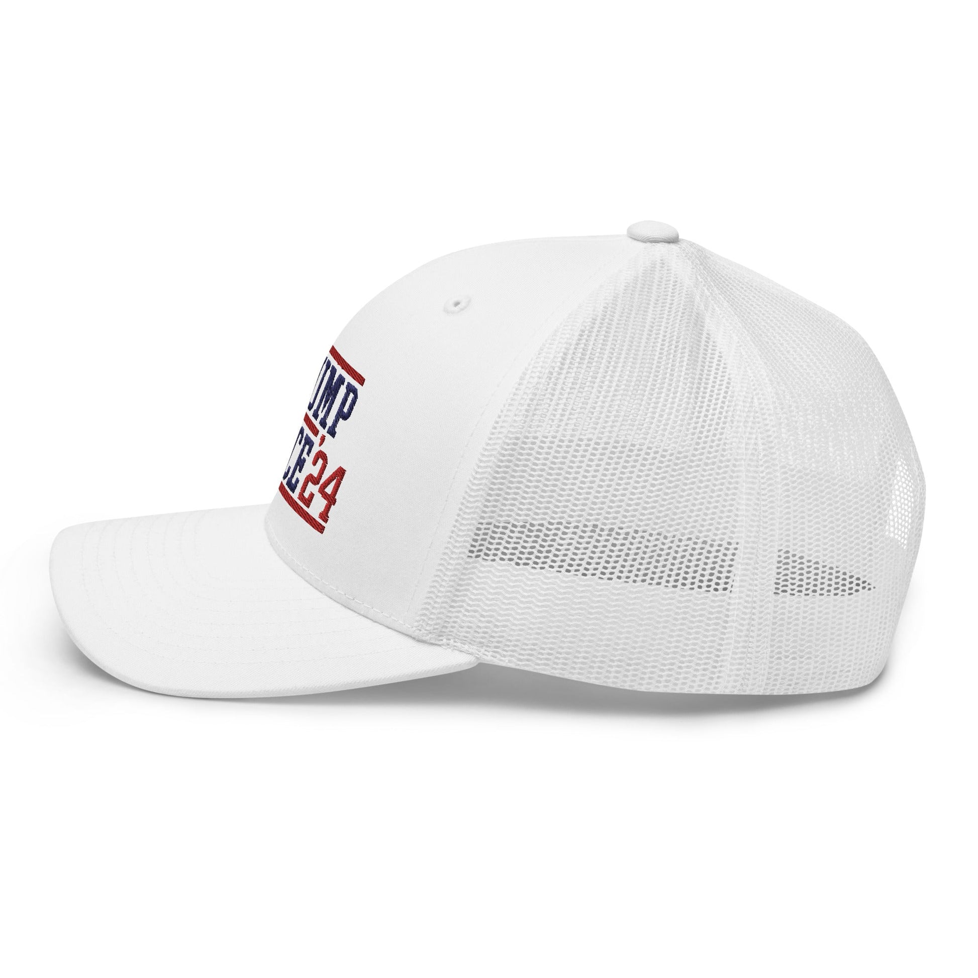 Donald Trump JD Vance 2024 Snapback Trucker Hat White