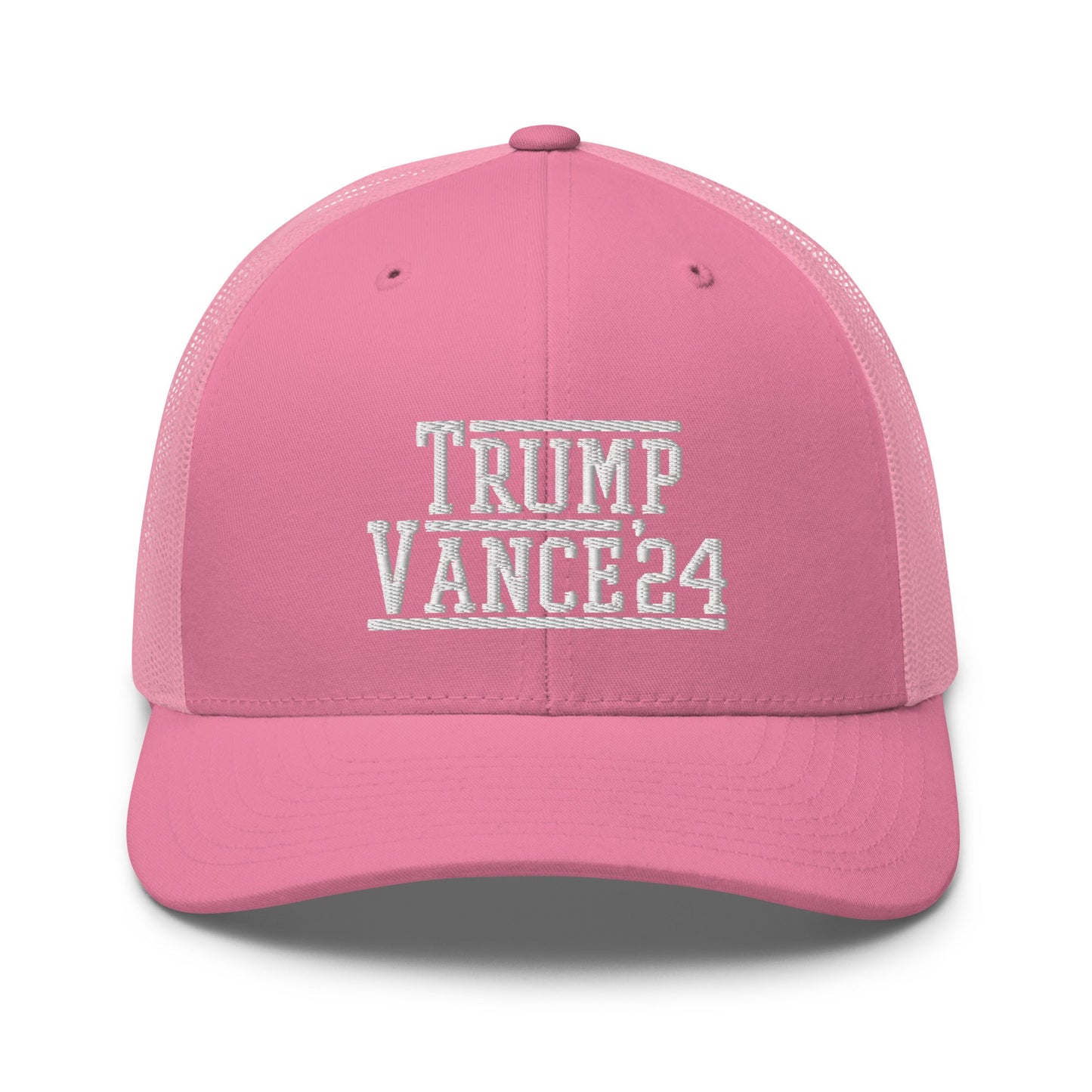 Donald Trump JD Vance 2024 Snapback Trucker Hat Pink