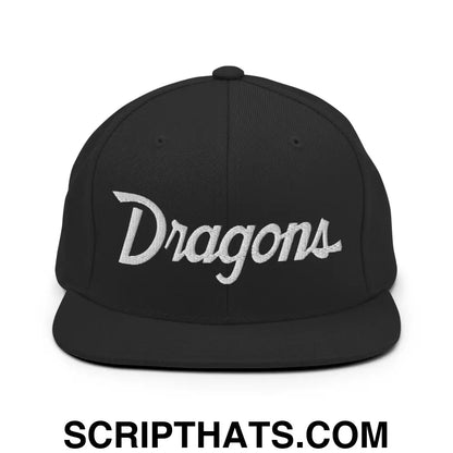 Dragons School Mascot Snapback Hat Black