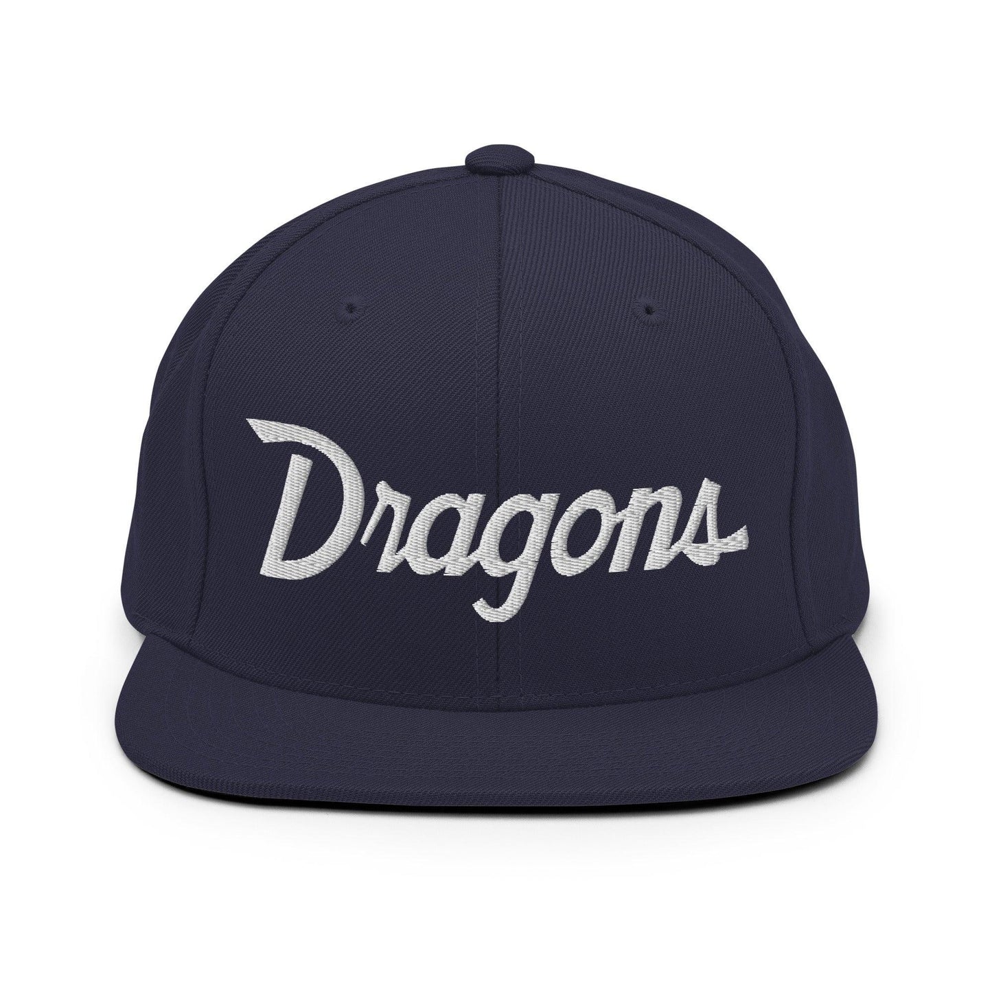 Dragons School Mascot Snapback Hat Navy