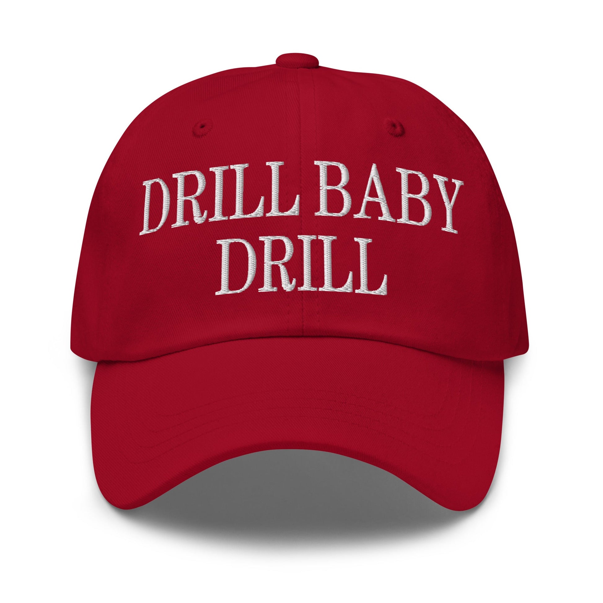 Drill Baby Drill Golf Dad Hat Cranberry