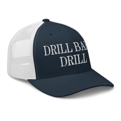 Drill Baby Drill Retro Trucker Hat Black