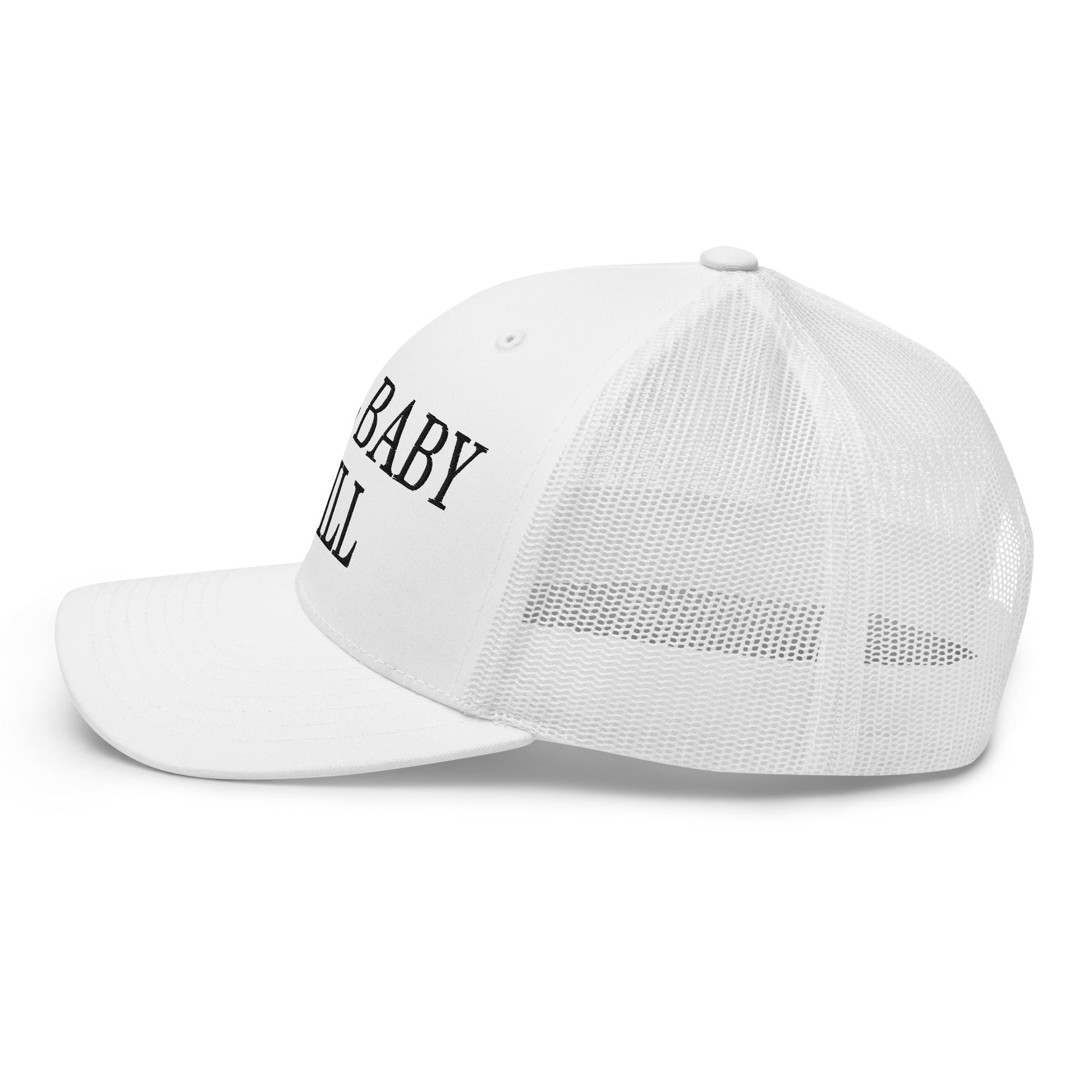 Drill Baby Drill Retro Trucker Hat White