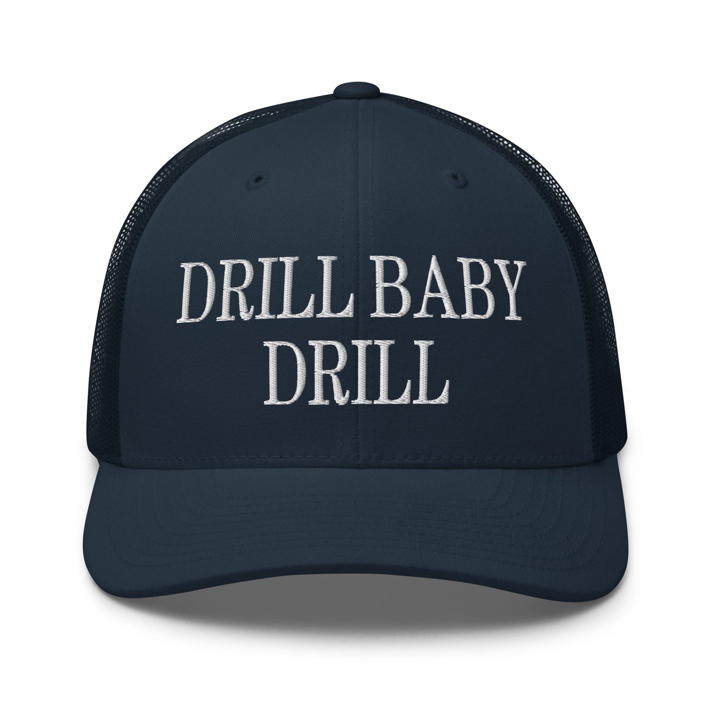 Drill Baby Drill Retro Trucker Hat Navy