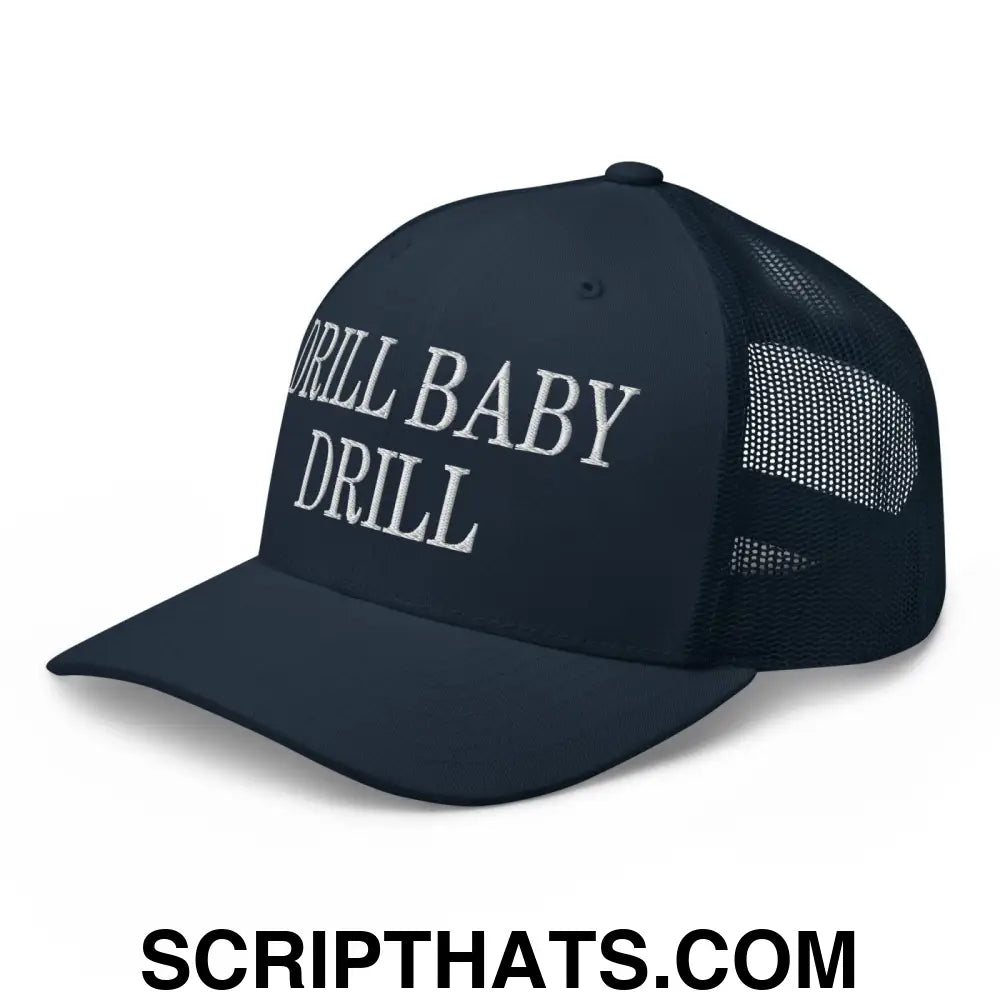 Drill Baby Drill Retro Trucker Hat Red