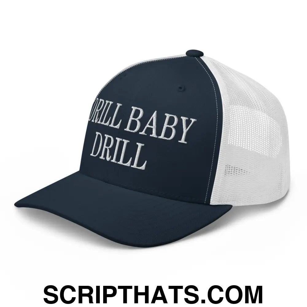 Drill Baby Drill Retro Trucker Hat Black