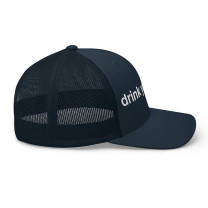 Drink Your Milk Retro Trucker Hat Navy