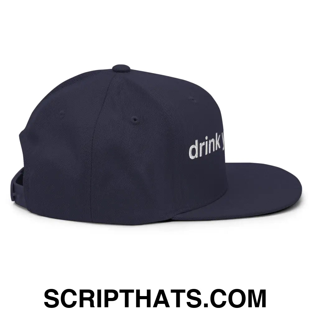 Drink Your Milk Snapback Hat Navy