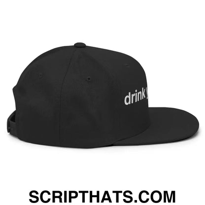 Drink Your Milk Snapback Hat Black