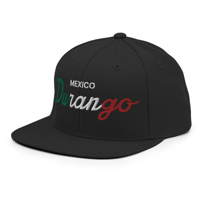 Durango Mexico Vintage Sports Script Snapback Hat Black