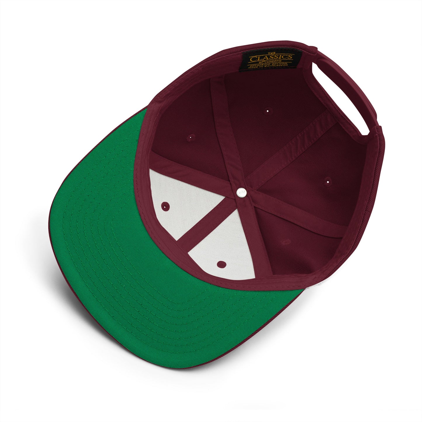 EBITDA Varsity Letterman Block Snapback Hat Maroon