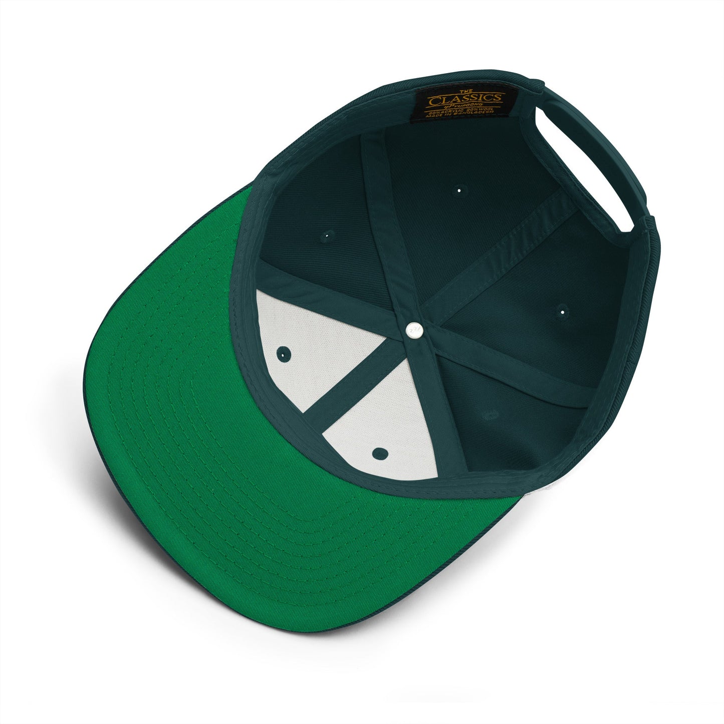 EBITDA Varsity Letterman Block Snapback Hat Spruce