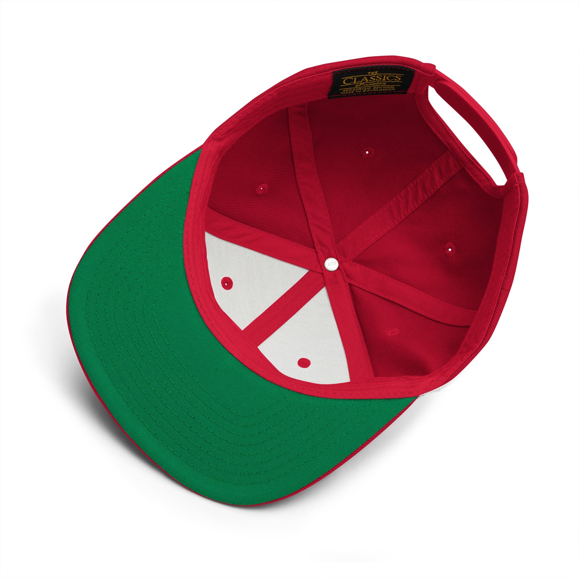 EBITDA Varsity Letterman Block Snapback Hat Red